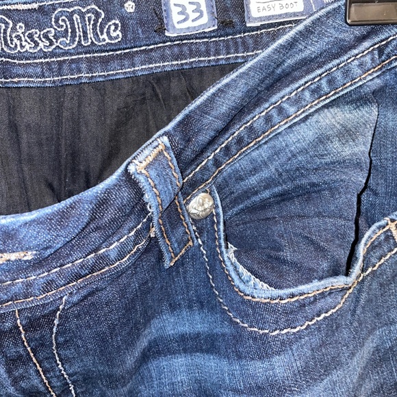 Miss me jeans je8188e2r size 33 mid rose easy boot jeans - Picture 7 of 10